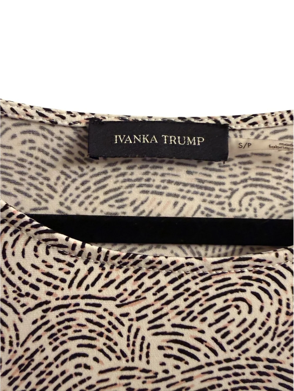 Ivanka Trump Short Sleeve Shift Dress with Color Block Hem S/P